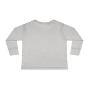 This is a back view of a Too Cute To Spook Halloween Toddler Long Sleeve Tee (unisex Tot) by Printify. The shirt has a crew neckline and appears to be made of soft fabric. There are no visible designs, patterns, or logos on the back, making it perfect for those who dare to inspire with their simplicity.