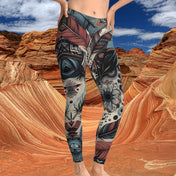 Printify All Over Prints Fabulously Feathered Ultimate Stretch Leggings