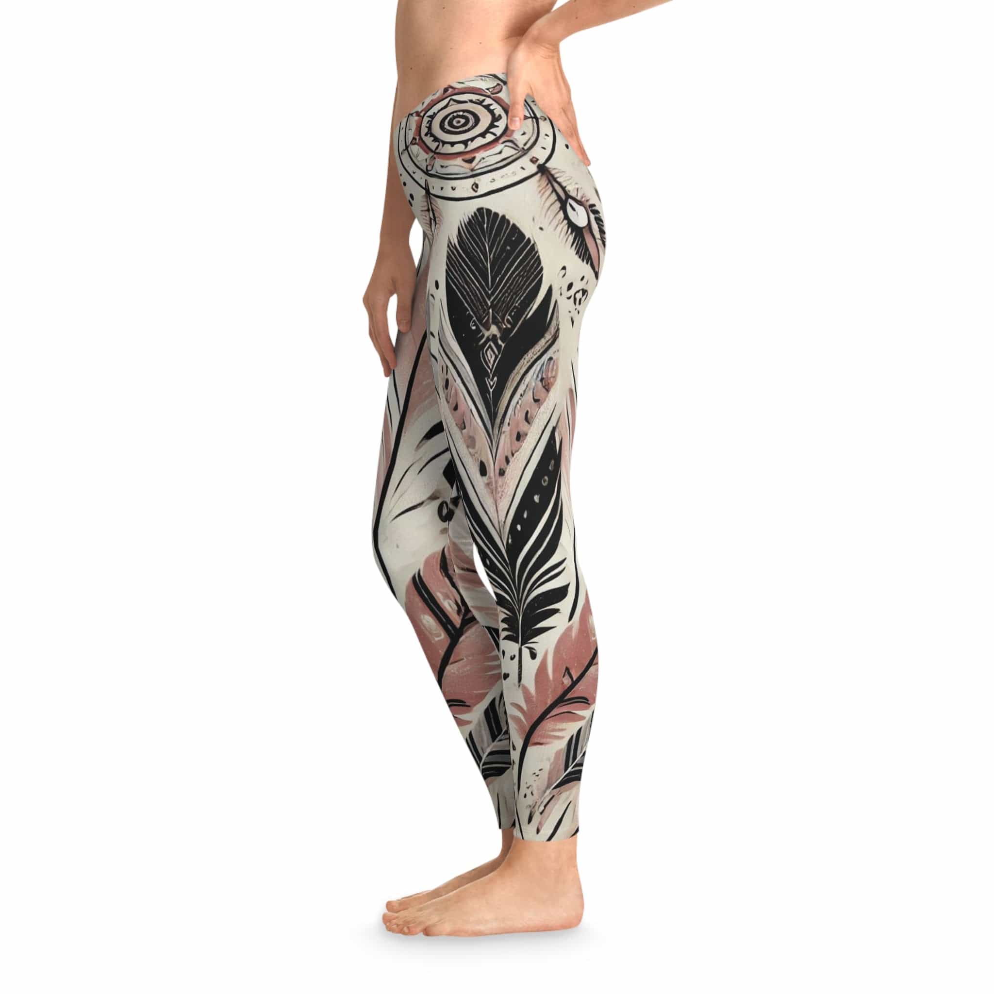 Printify All Over Prints Wrapped In Feathers Ultimate Stretch Leggings