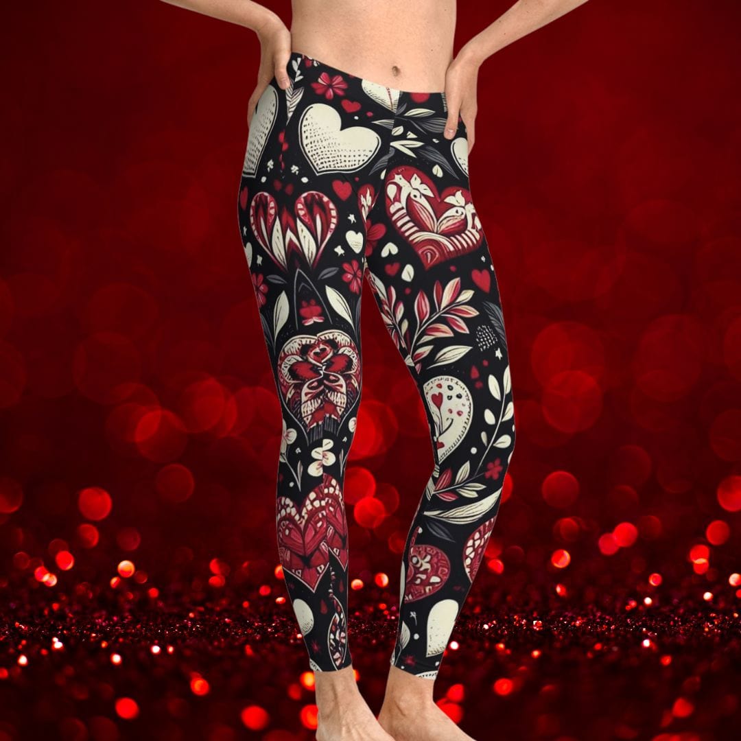 Printify All Over Prints Wrapped In Love Ultimate Stretch Leggings