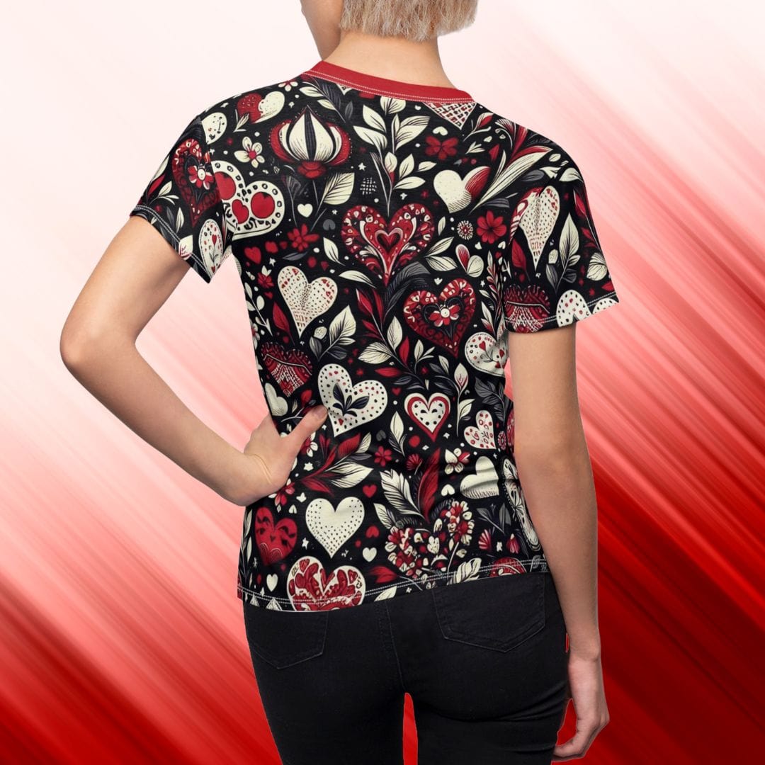 Printify All Over Prints Wrapped In Love Women's Valentine's Day Top