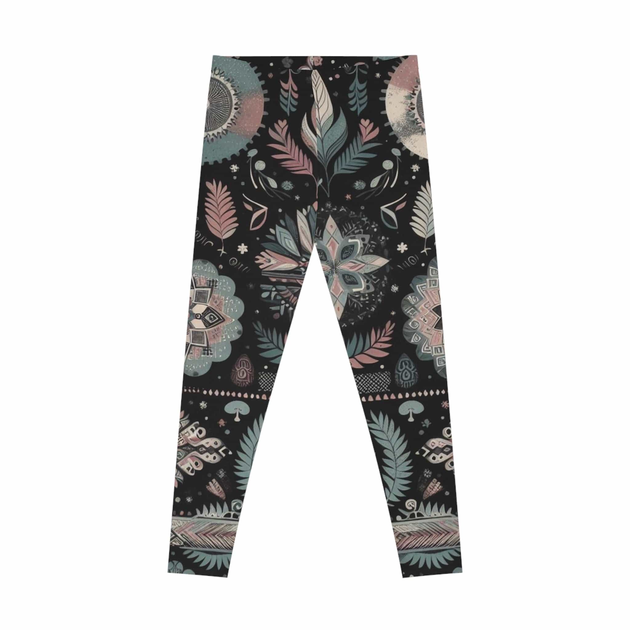 Zen Garden Ultimate Stretch Leggings Seam thread color automatically matched to design
