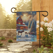 Donkey Farm Holiday Custom Home or Garden Banner 12'' × 18''