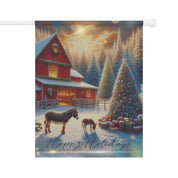 Donkey Farm Holiday Custom Home or Garden Banner 24.5'' × 32''