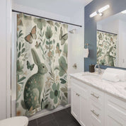Bunny Butterfly Custom Shower Curtain