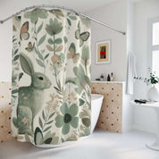 Bunny Butterfly Custom Shower Curtain 71" × 74"