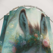 Burro Blossoms Custom Donkey Shower Curtain - Enchanting Equine Home Décor