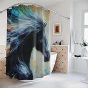 Majestic Horse Custom Shower Curtain - Artistic Decor for Equine Lovers 71" × 74"