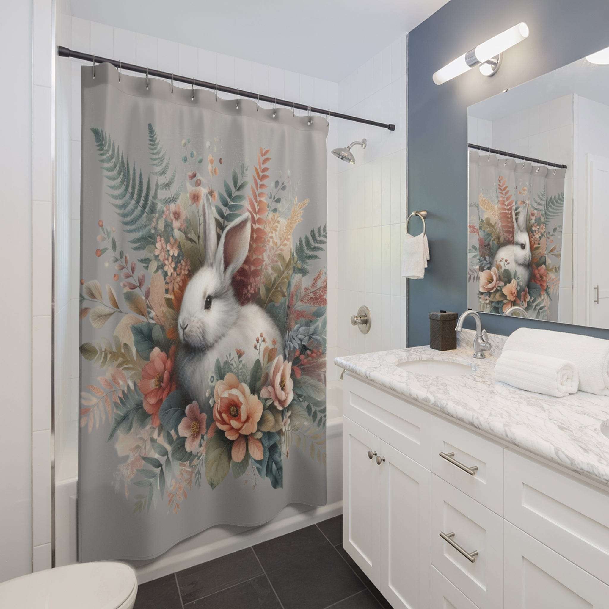 The Bunny Bouquet Custom Shower Curtain