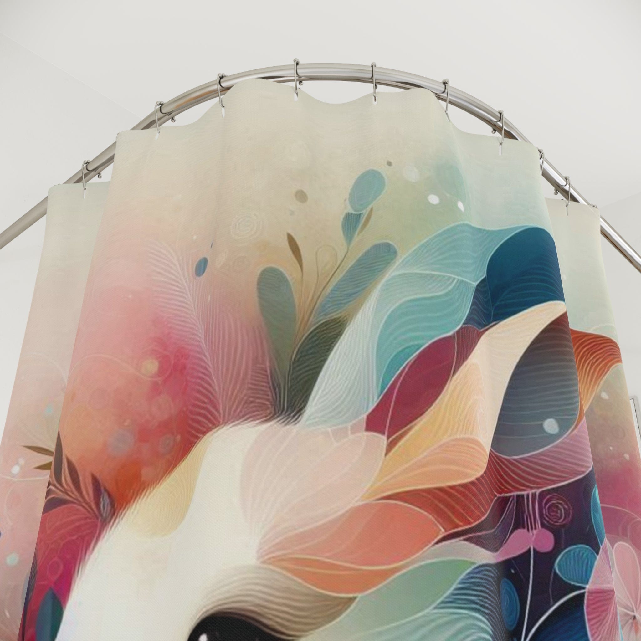 Whimsical Whiskers Bunny Custom Shower Curtain