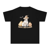 Printify Kids clothes Black / XS Happy Pup-O-Ween Youth Halloween Tee