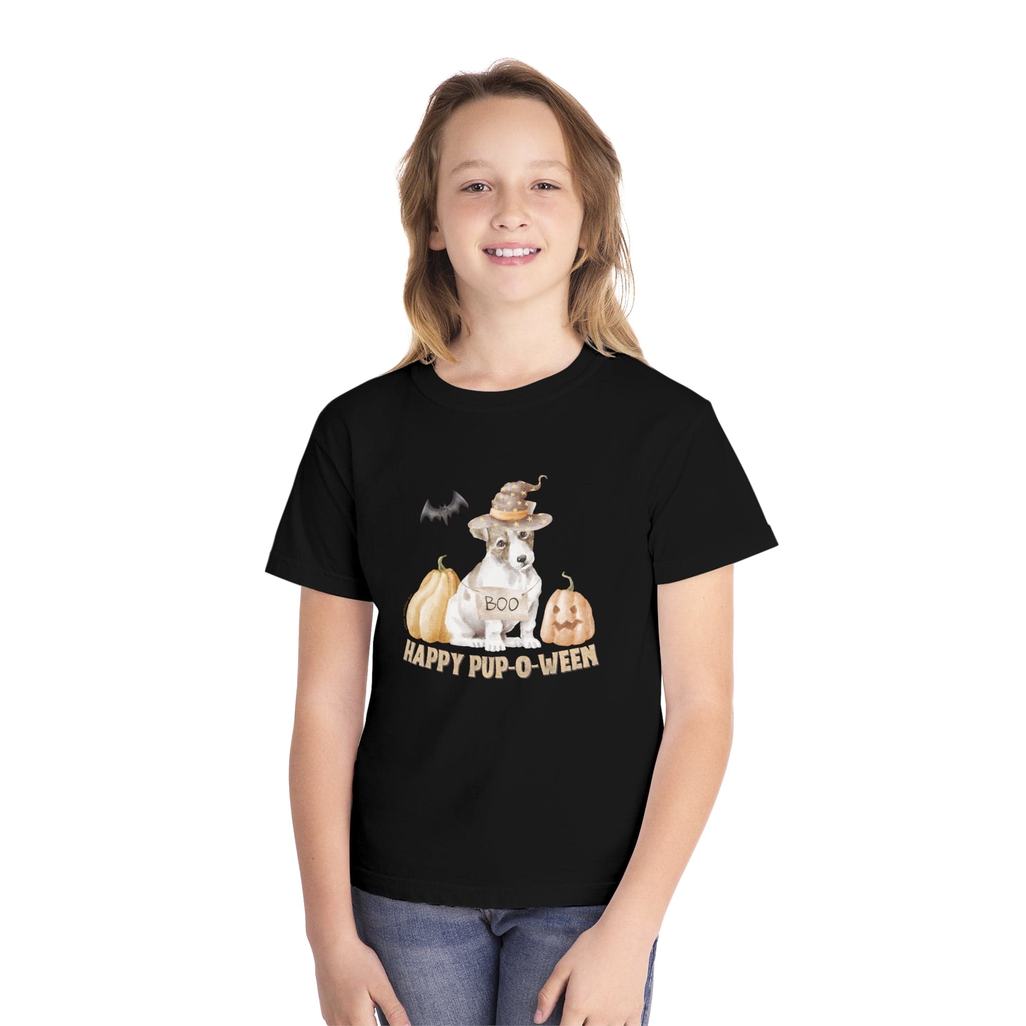 Printify Kids clothes Happy Pup-O-Ween Youth Halloween Tee