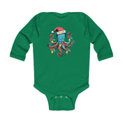 Printify Kids clothes Kelly / NB (0-3M) JOLLY Octo-Claus Christmas Long Sleeve Onesie