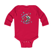 Printify Kids clothes Red / NB (0-3M) Flippin' For Santa Christmas Dolphin Longsleeve Onesie