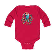 Printify Kids clothes Red / NB (0-3M) JOLLY Octo-Claus Christmas Long Sleeve Onesie