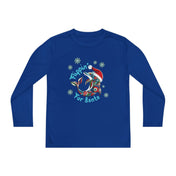 Printify Kids clothes True Royal / S Flippin' For Santa Christmas Dolphin Long Sleeve Youth Sport-Tek Tee (Unisex)