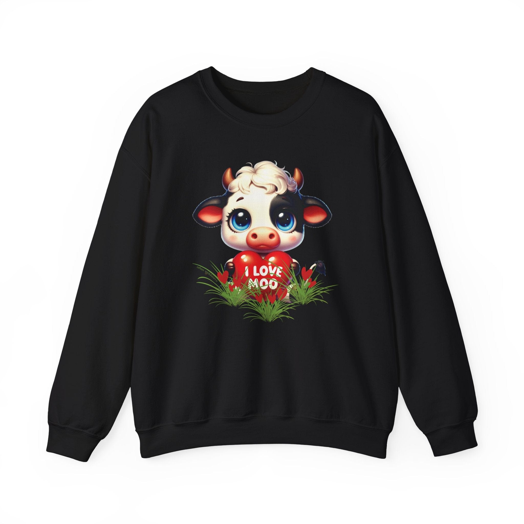  S I Love Moo Valentine Cow Heavy Blend™ Crewneck Sweatshirt