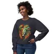 Printify Sweatshirt Black / S ONE LOVE: The Lion & The Lamb Lightweight Crewneck Sweatshirt (Unisex)