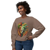 Printify Sweatshirt Espresso / S ONE LOVE: The Lion & The Lamb Lightweight Crewneck Sweatshirt (Unisex)