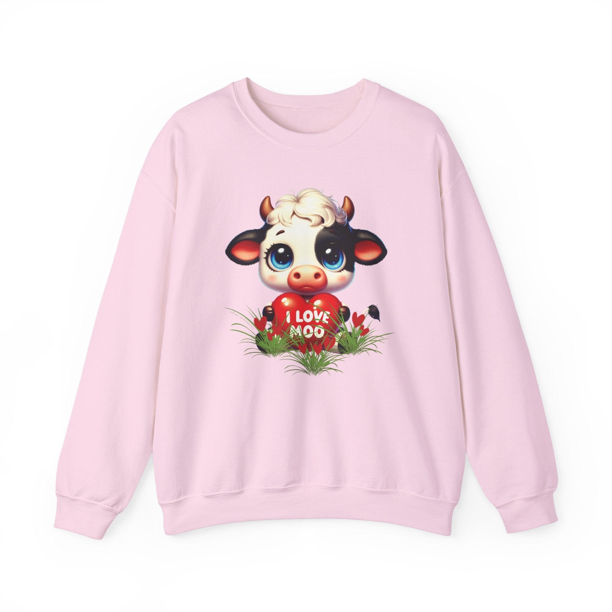  S I Love Moo Valentine Cow Heavy Blend™ Crewneck Sweatshirt