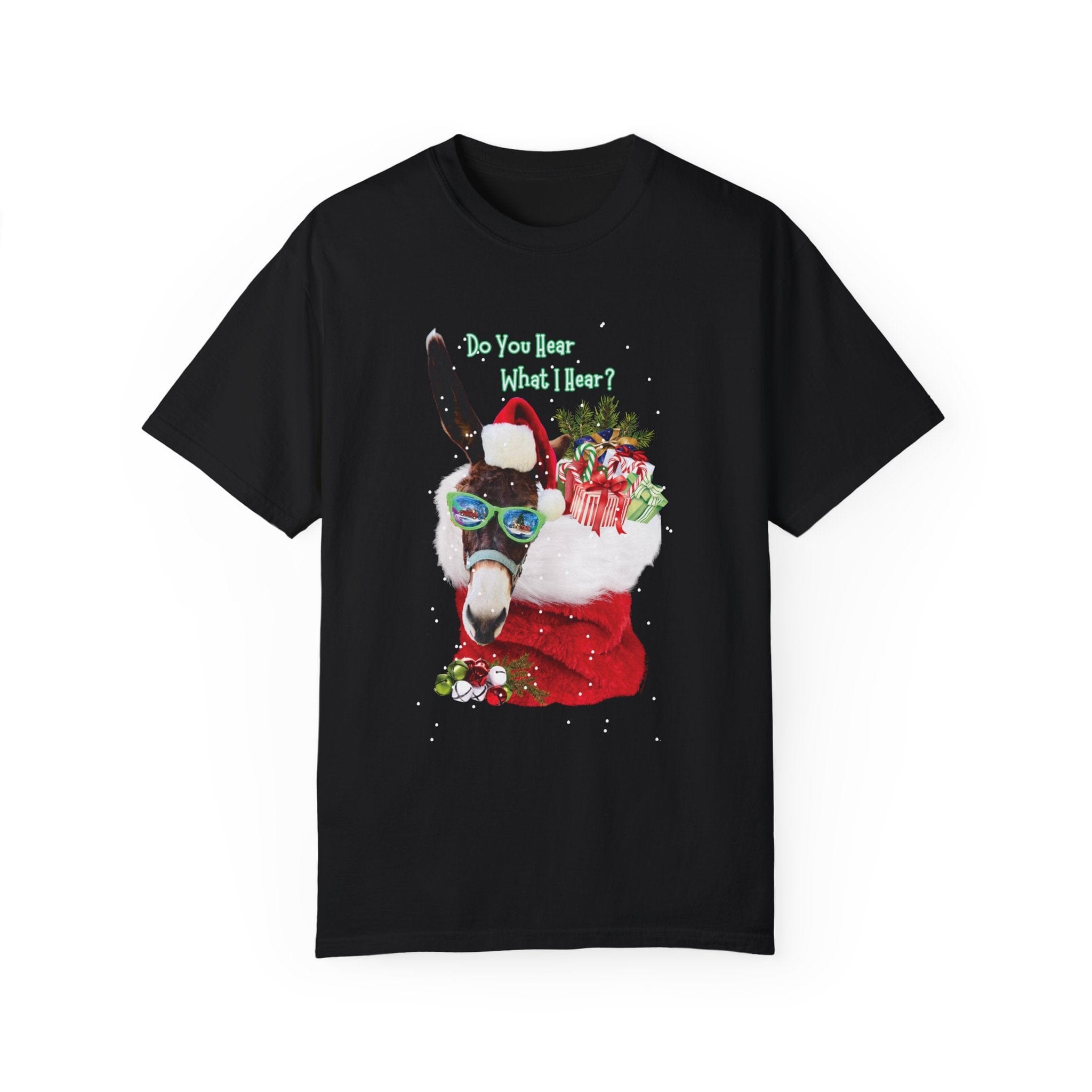  S Do You Hear What I Hear Donkey Claus Tee (Unisex)