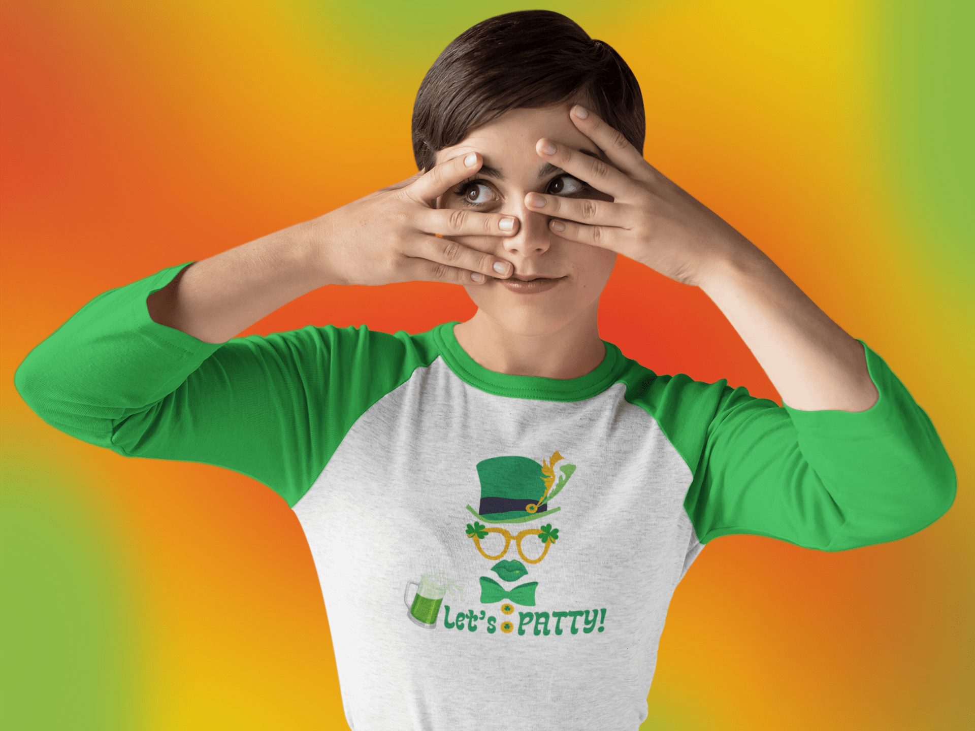 Urban SoulShine & co 3/4 sleeve Let's Patty St. Patrick's Day 3\4 Sleeve Baseball Tee (Unisex)