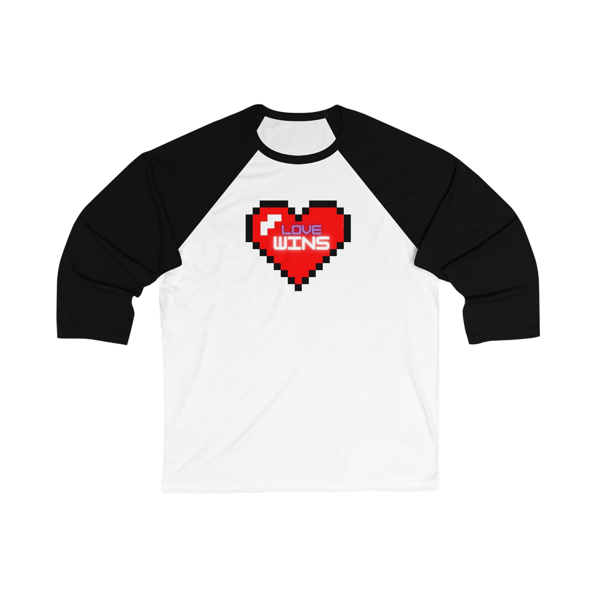 Urban SoulShine & co 3/4 sleeve White/ Black / S Game Over, Love Wins 3\4 Sleeve Tee (Unisex)