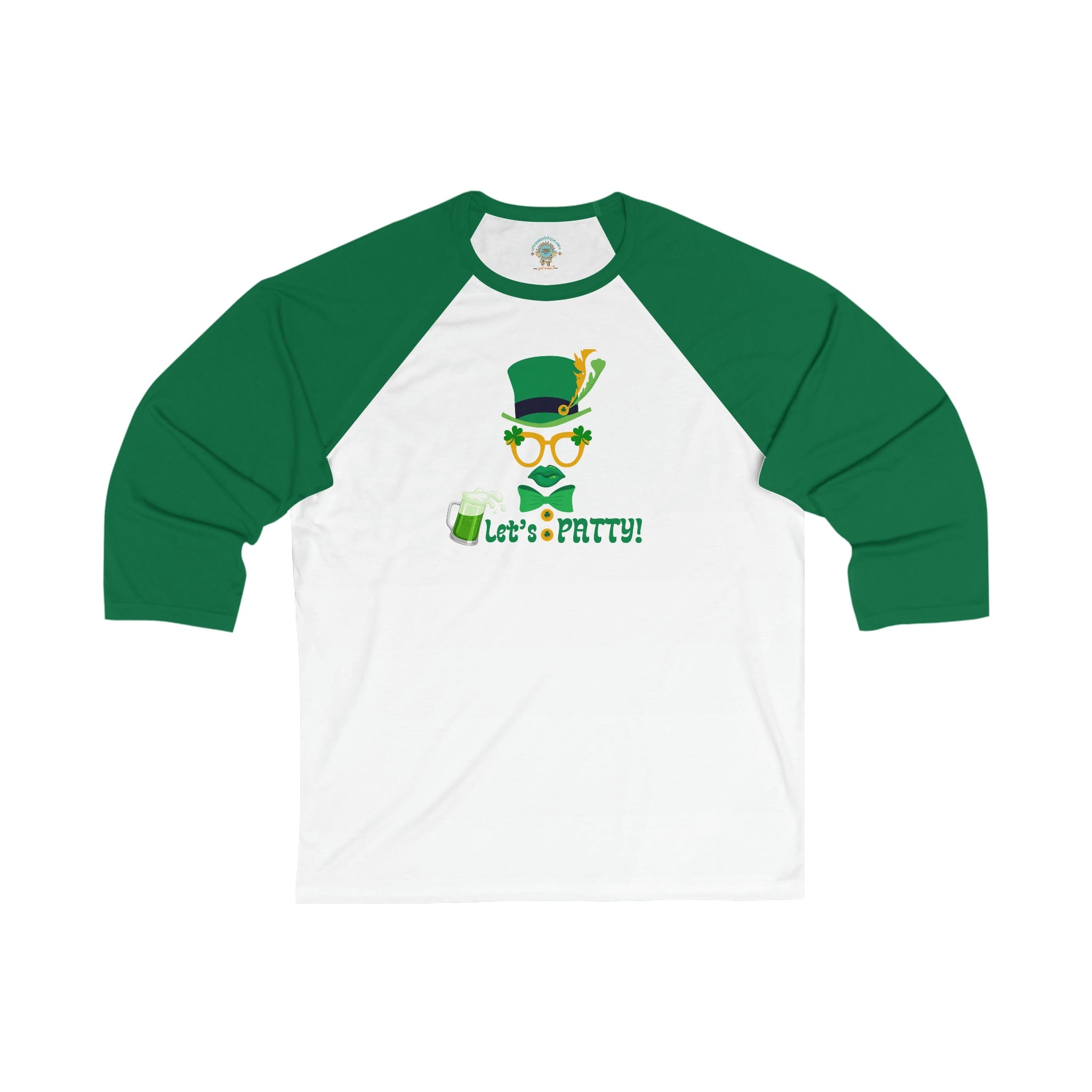  S Let's Patty St. Patrick's Day 3\4 Sleeve Baseball Tee (Unisex)