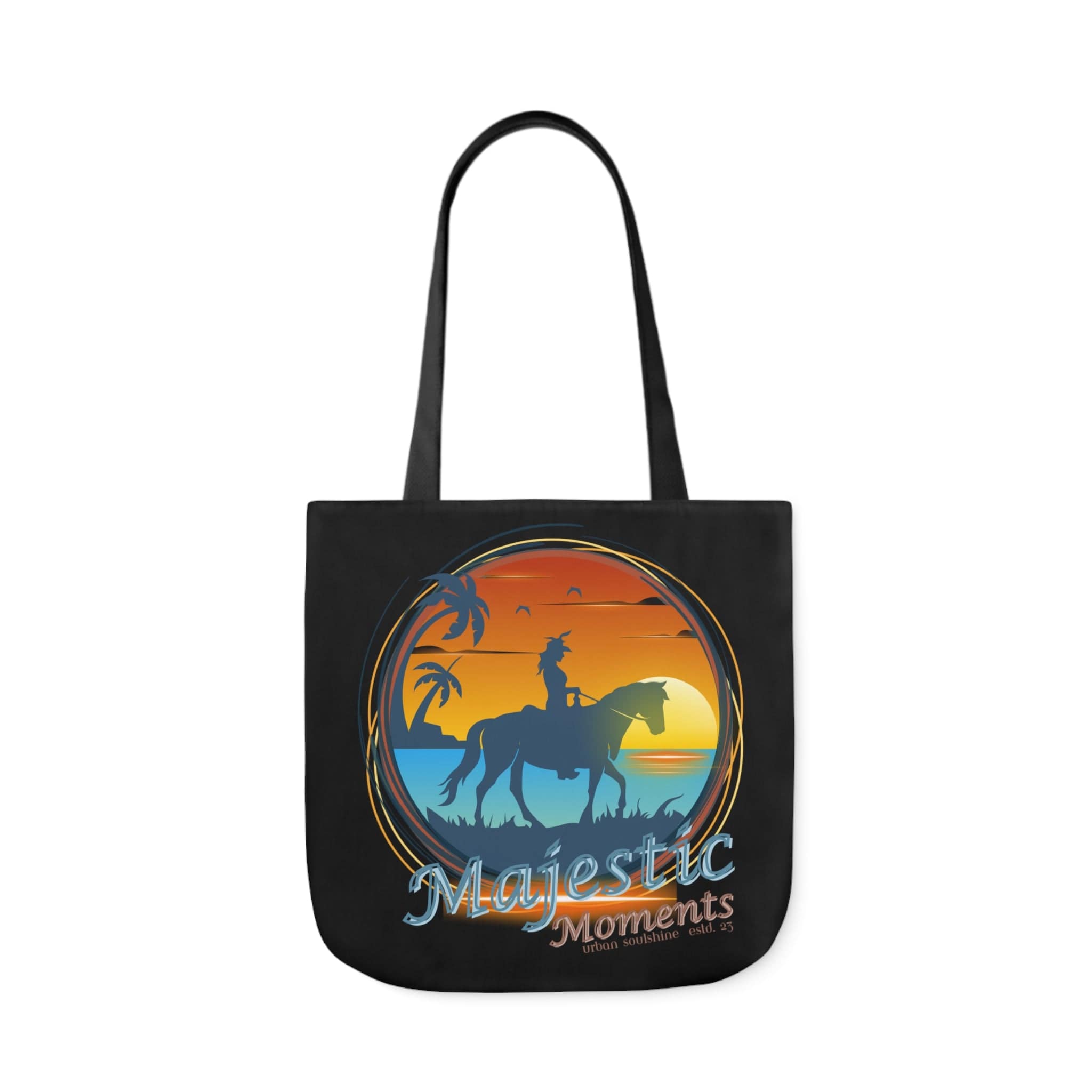 Urban SoulShine & co Accessories 18" × 18'' / Black Majestic Moments Horse Lover Tote Bag