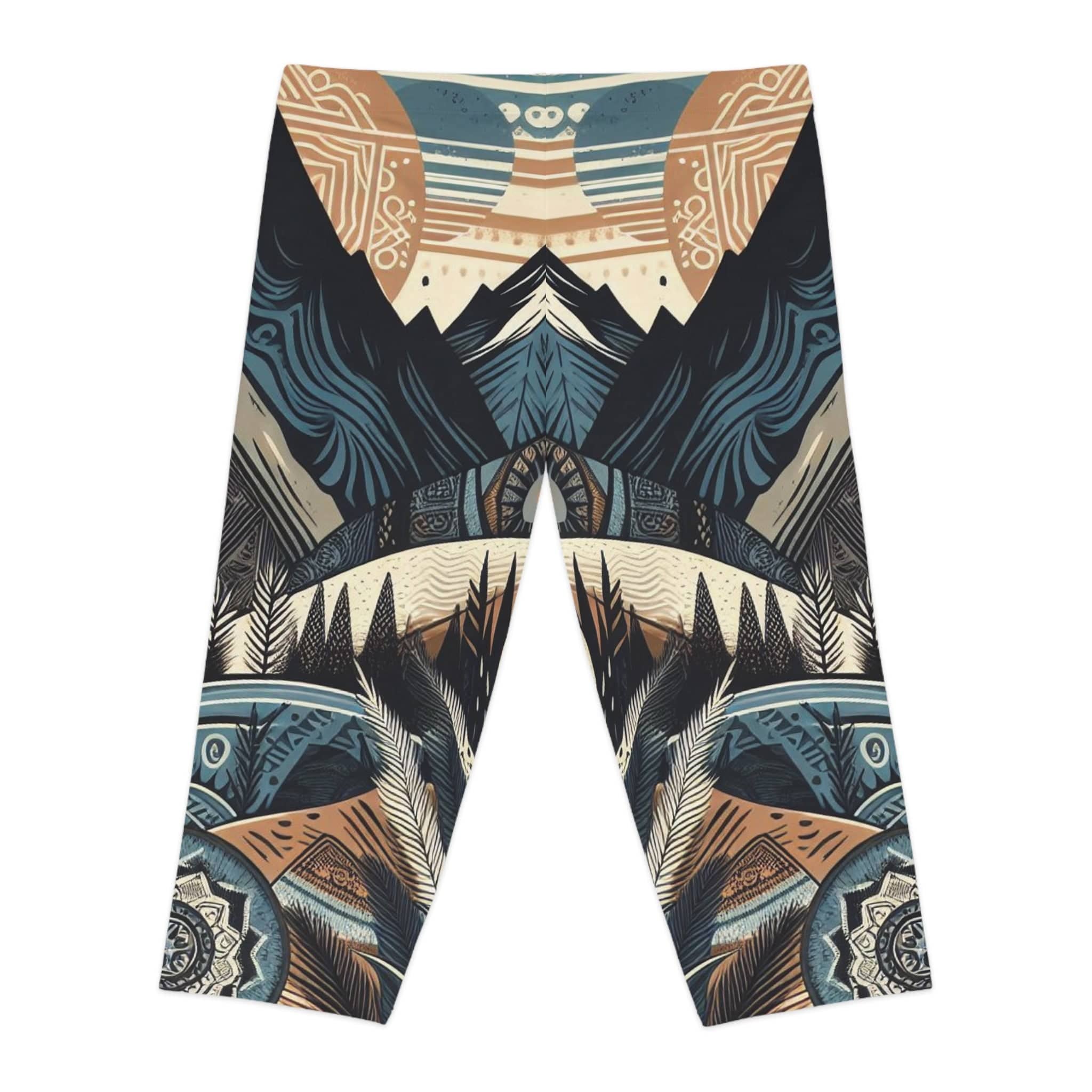 Urban SoulShine & co All Over Prints Desert Canyon Custom Capri Leggings