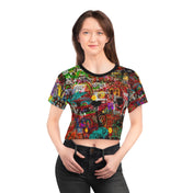 Urban SoulShine & co All Over Prints Graffiti Chatterbox Crop Tee