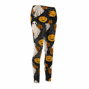 Urban SoulShine & co All Over Prints Halloween Ghost & Pumpkin SuperSoft Casual Leggings