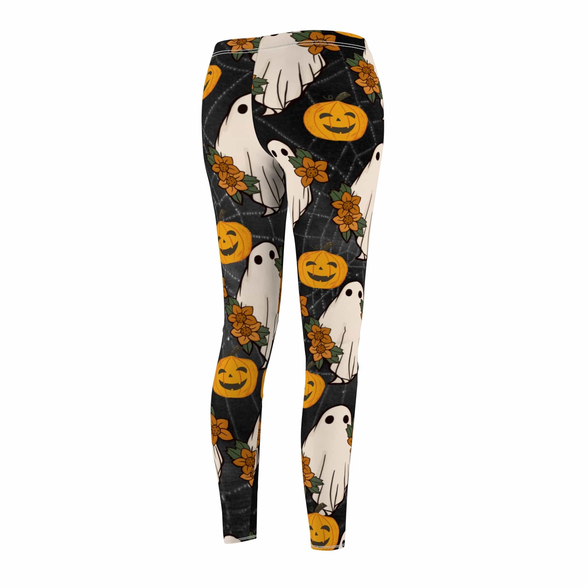 Urban SoulShine & co All Over Prints Halloween Ghost & Pumpkin SuperSoft Casual Leggings