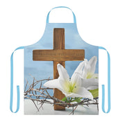 Urban SoulShine & co All Over Prints One size / Blue Consider The Lilies Matthew 6:28 Custom Apron