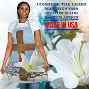 Urban SoulShine & co All Over Prints One size / Blue Consider The Lilies Matthew 6:28 Custom Apron