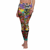 Urban SoulShine & co All Over Prints XS / White stitching Graffiti Chatterbox SuperSoft Casual Leggings