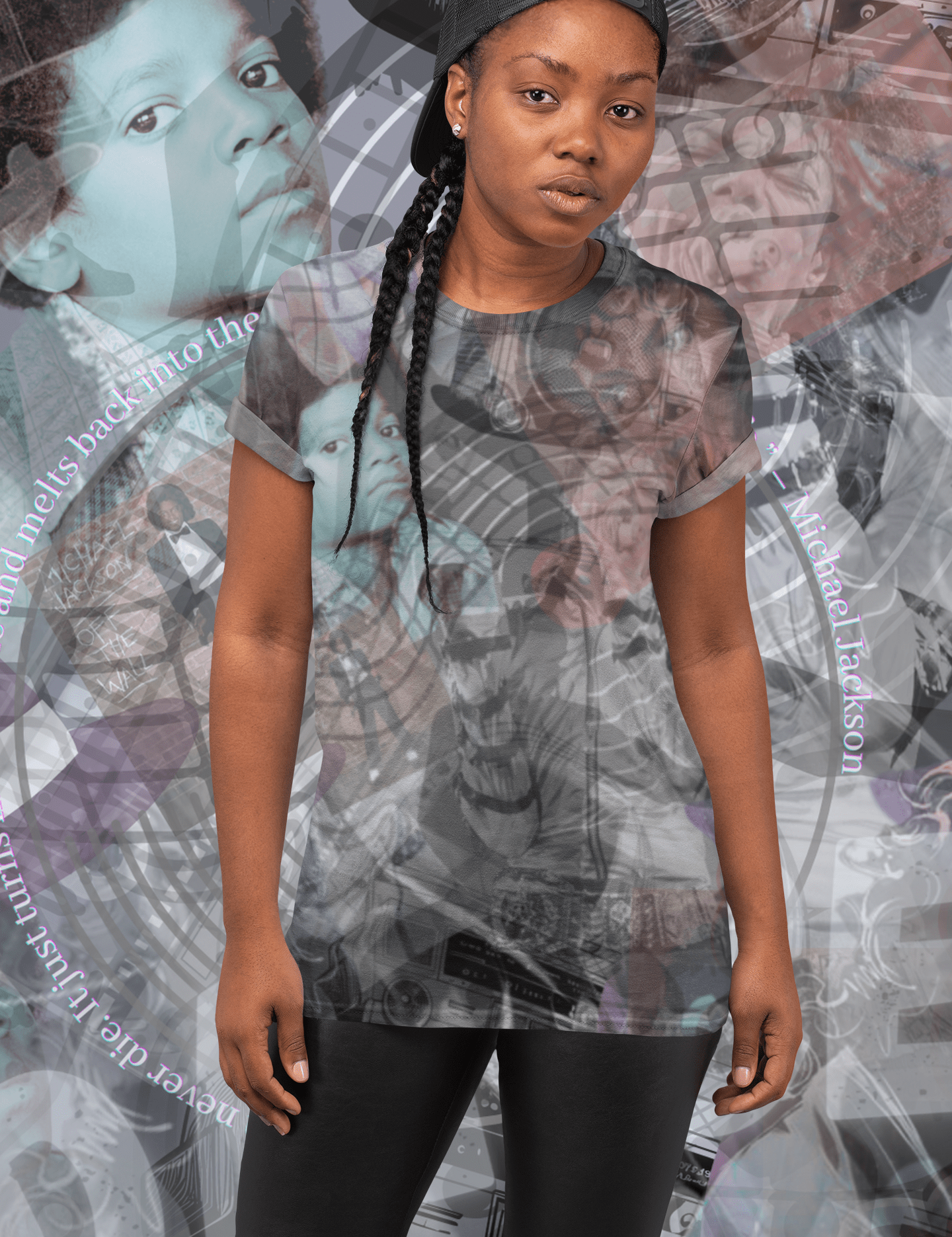 Urban SoulShine & co AOP T-Shirt Moonwalker Music Fan Custom T-shirt (unisex)