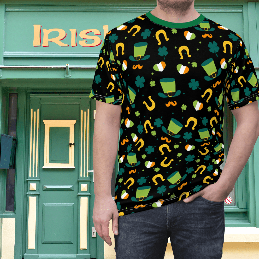 Urban SoulShine & co AOP Tee Feeling Lucky Sublimation St. Patrick's Day Tee (Unisex)