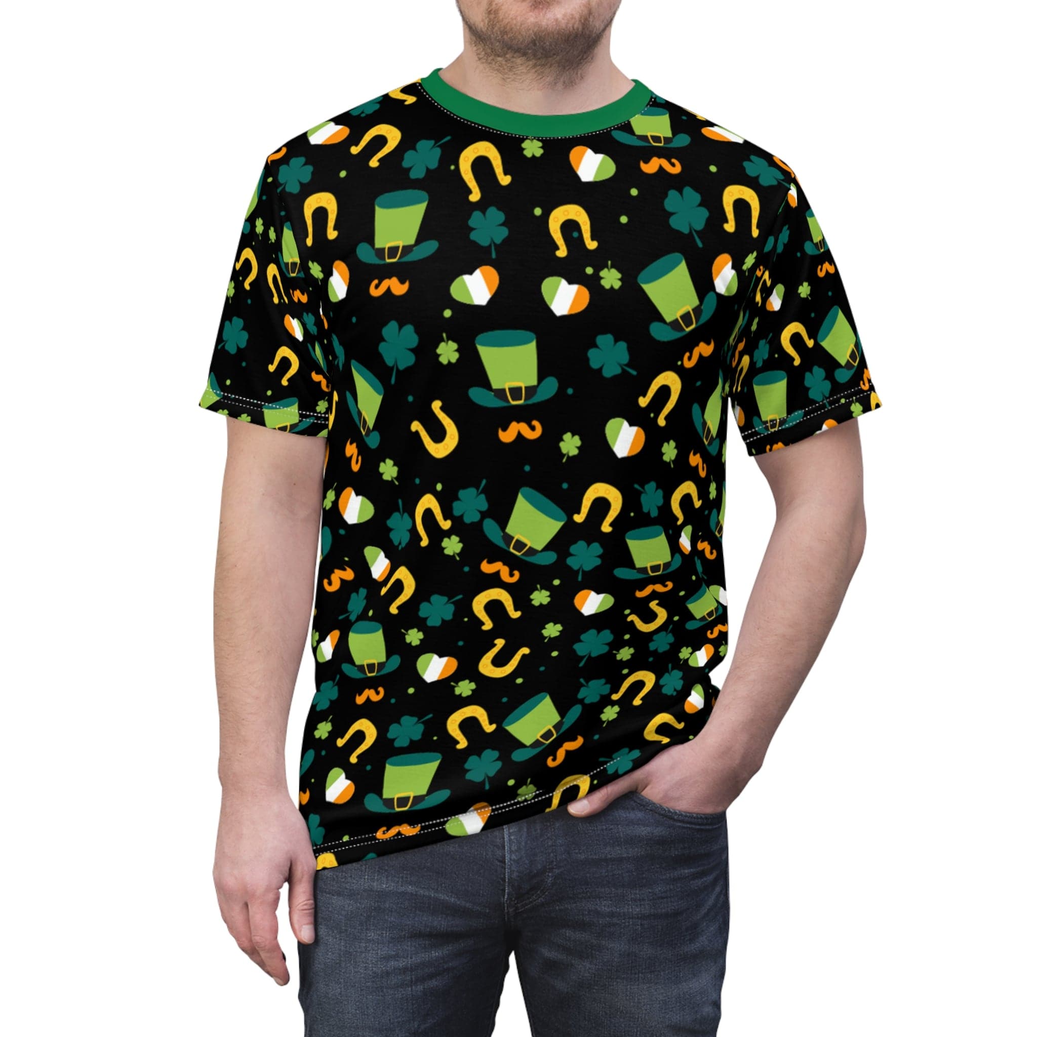  S Feeling Lucky Sublimation St. Patrick's Day Tee (Unisex)