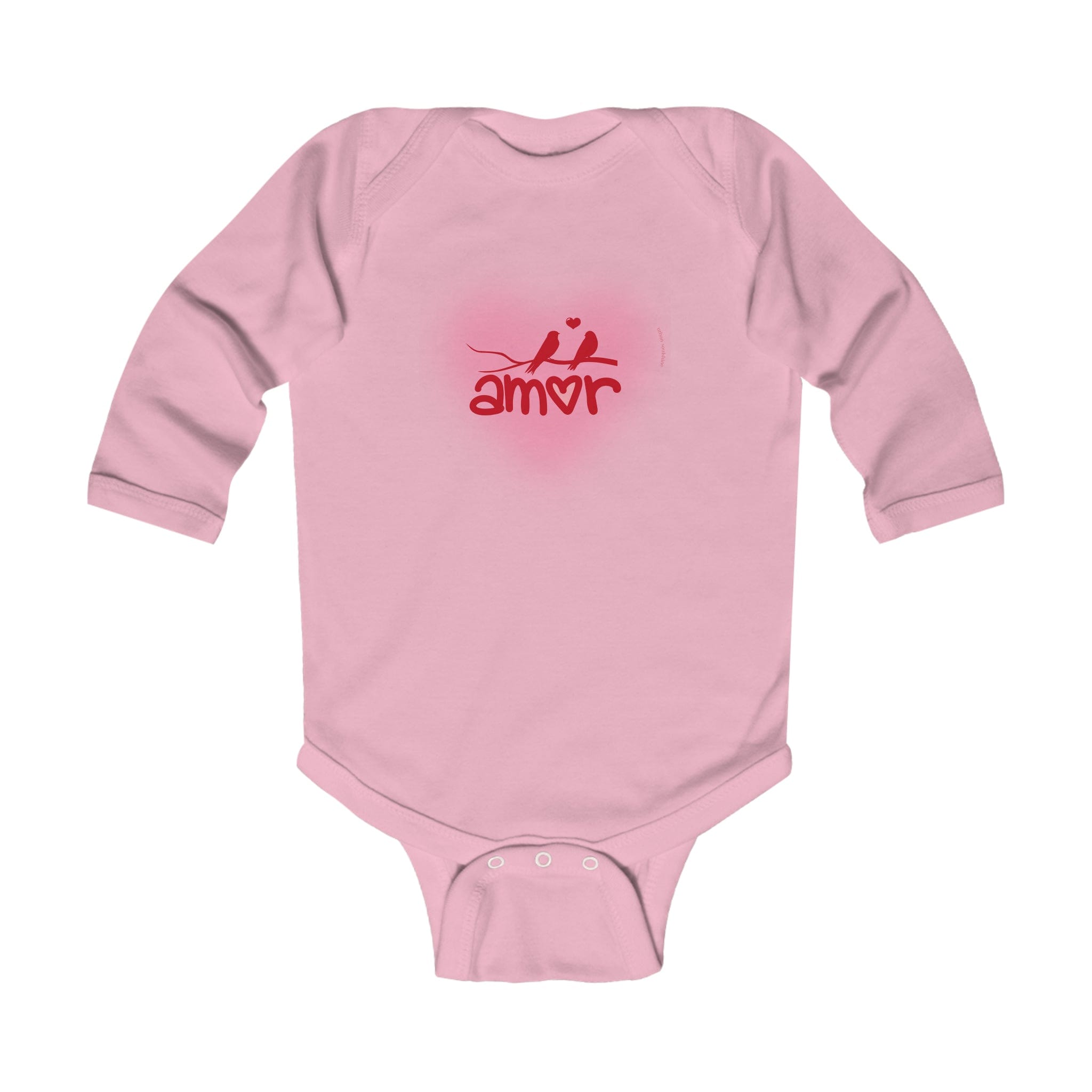 Urban SoulShine & co Baby Onesies Pink / NB (0-3M) Amor Valentine's Day Long Sleeve Baby Onesie