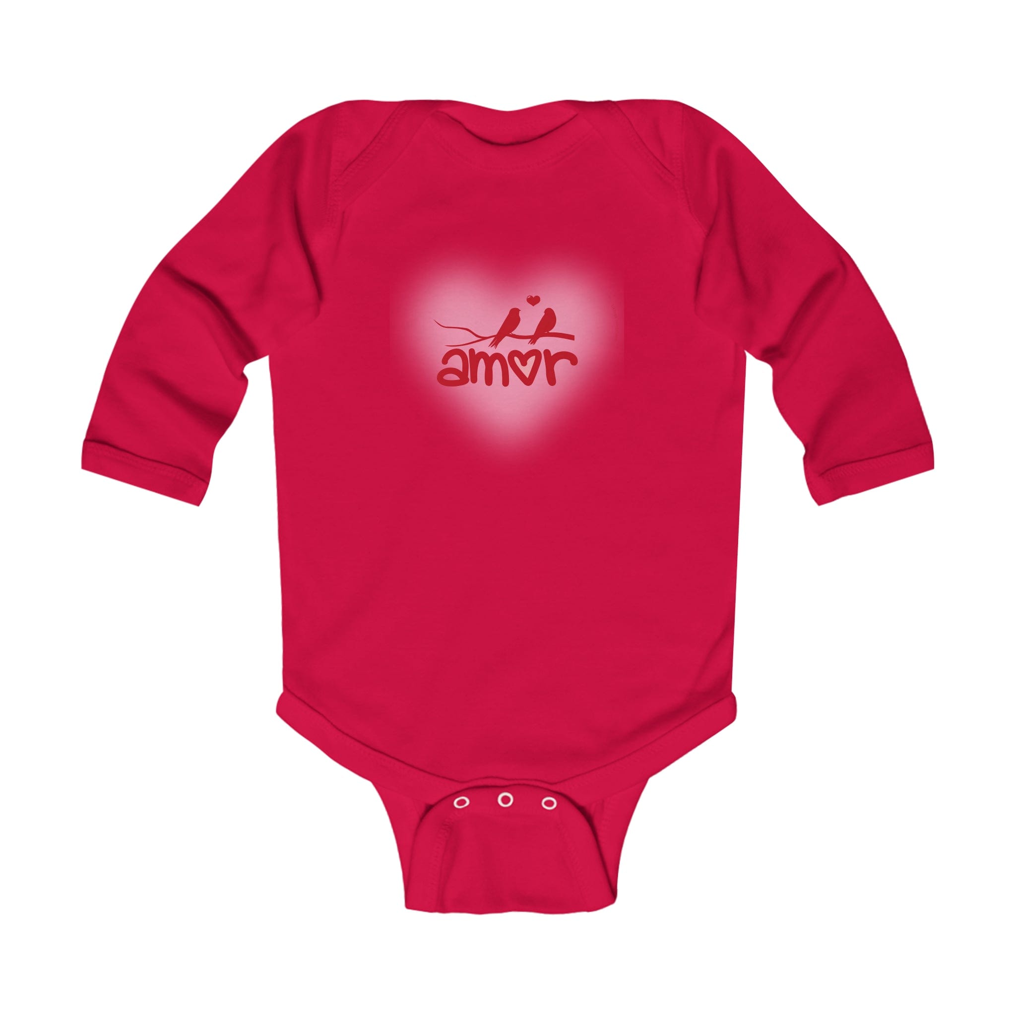 Urban SoulShine & co Baby Onesies Red / NB (0-3M) Amor Valentine's Day Long Sleeve Baby Onesie