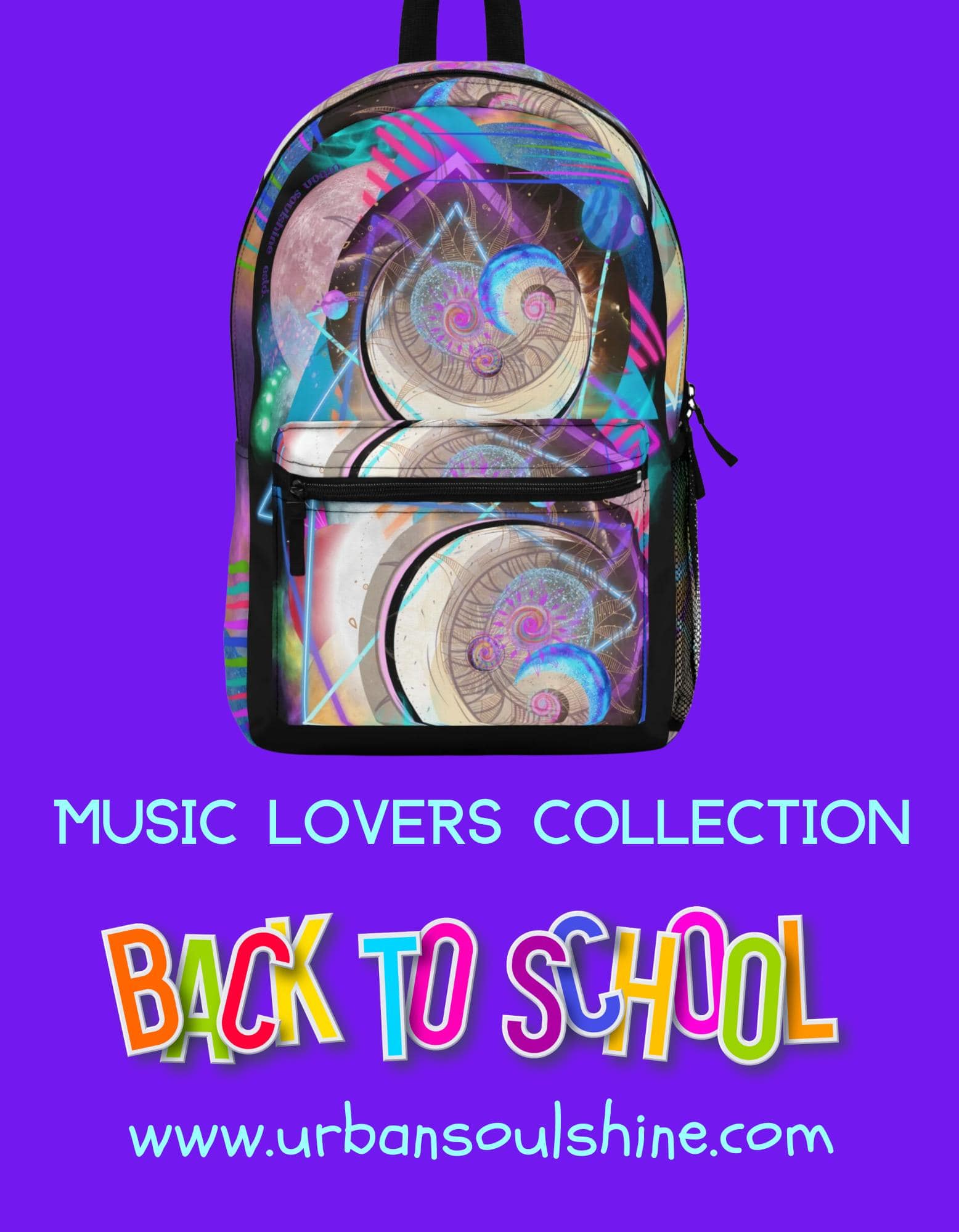 Urban SoulShine & co Backpack One size Bright Side Of the Moon Retro Backpack