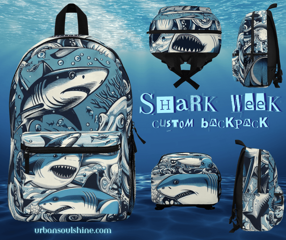 Urban SoulShine & co Backpack One size SHARK WEEK Custom Backpack