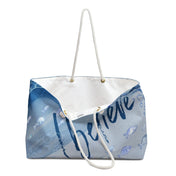 Urban SoulShine & co Bags 24" × 13" I Believe Ocean Blue Weekender Bag