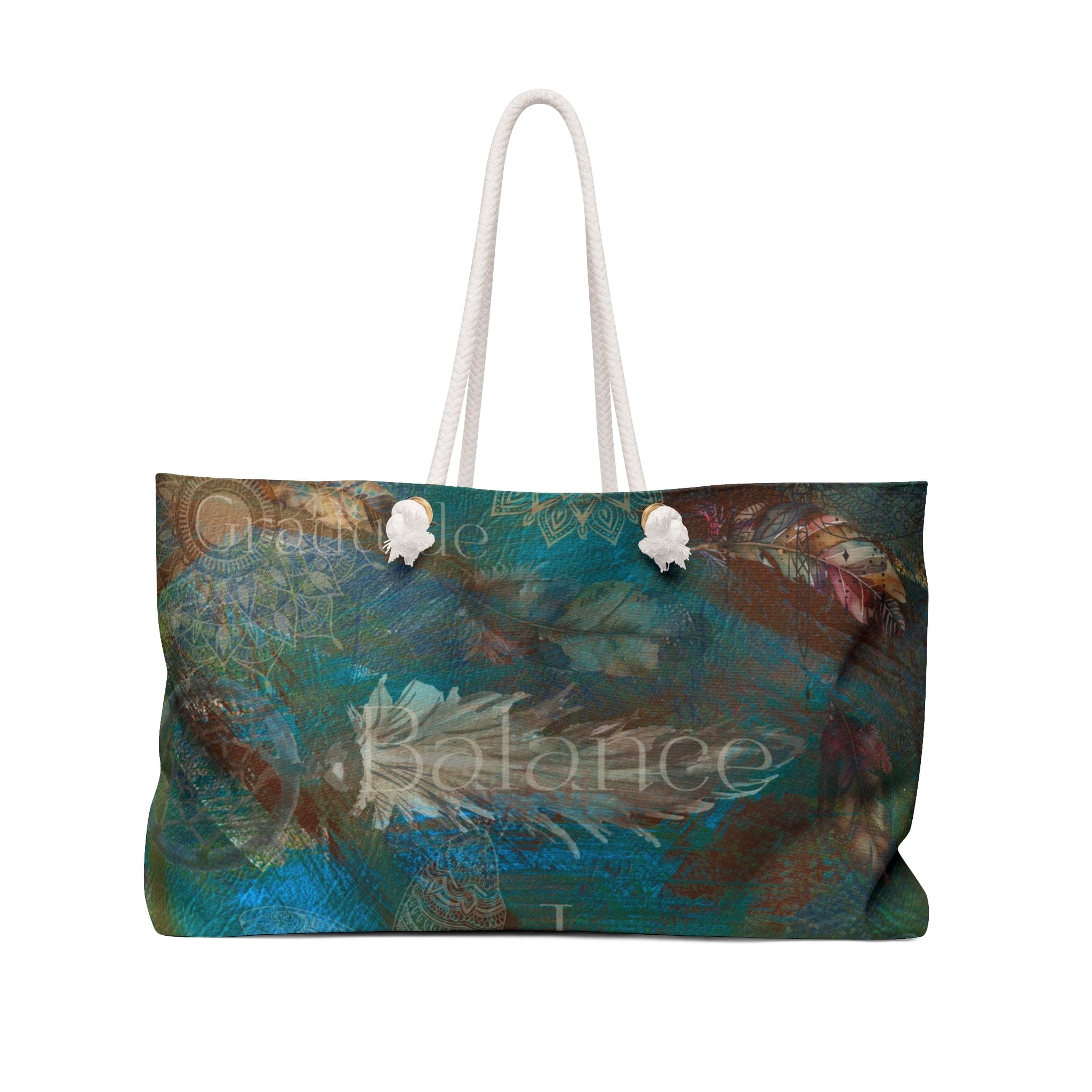 Urban SoulShine & co Bags 24" × 13" Light As A Feather Inspiring Mantra Weekender Bag