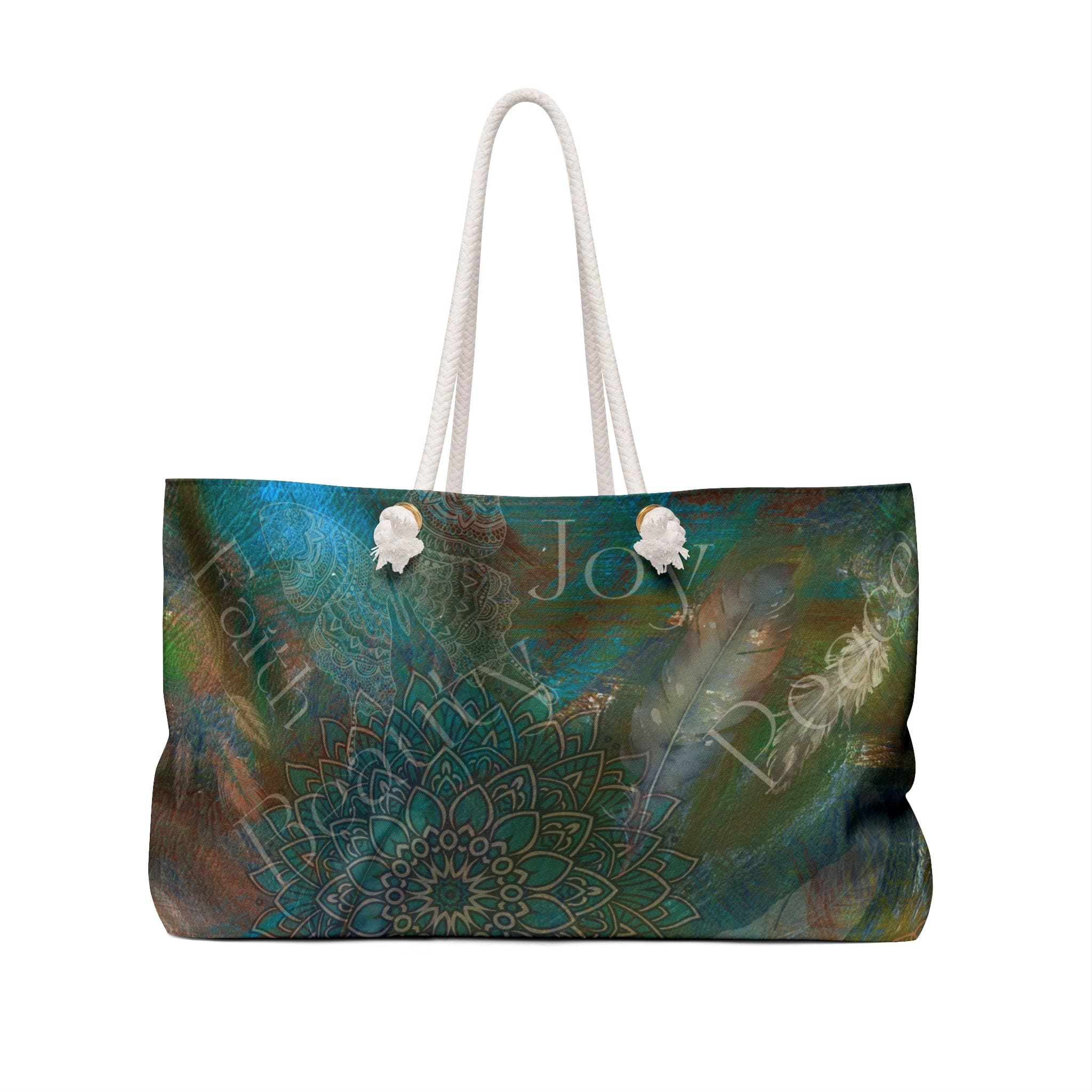 Urban SoulShine & co Bags 24" × 13" Light As A Feather Inspiring Mantra Weekender Bag