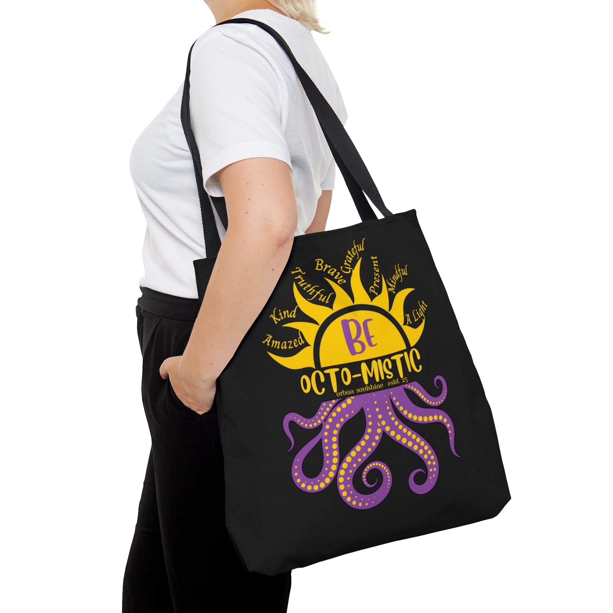 Urban SoulShine & co Bags Large Rays To Be Octo-Mistic Inspirational Octopus Tote Bag