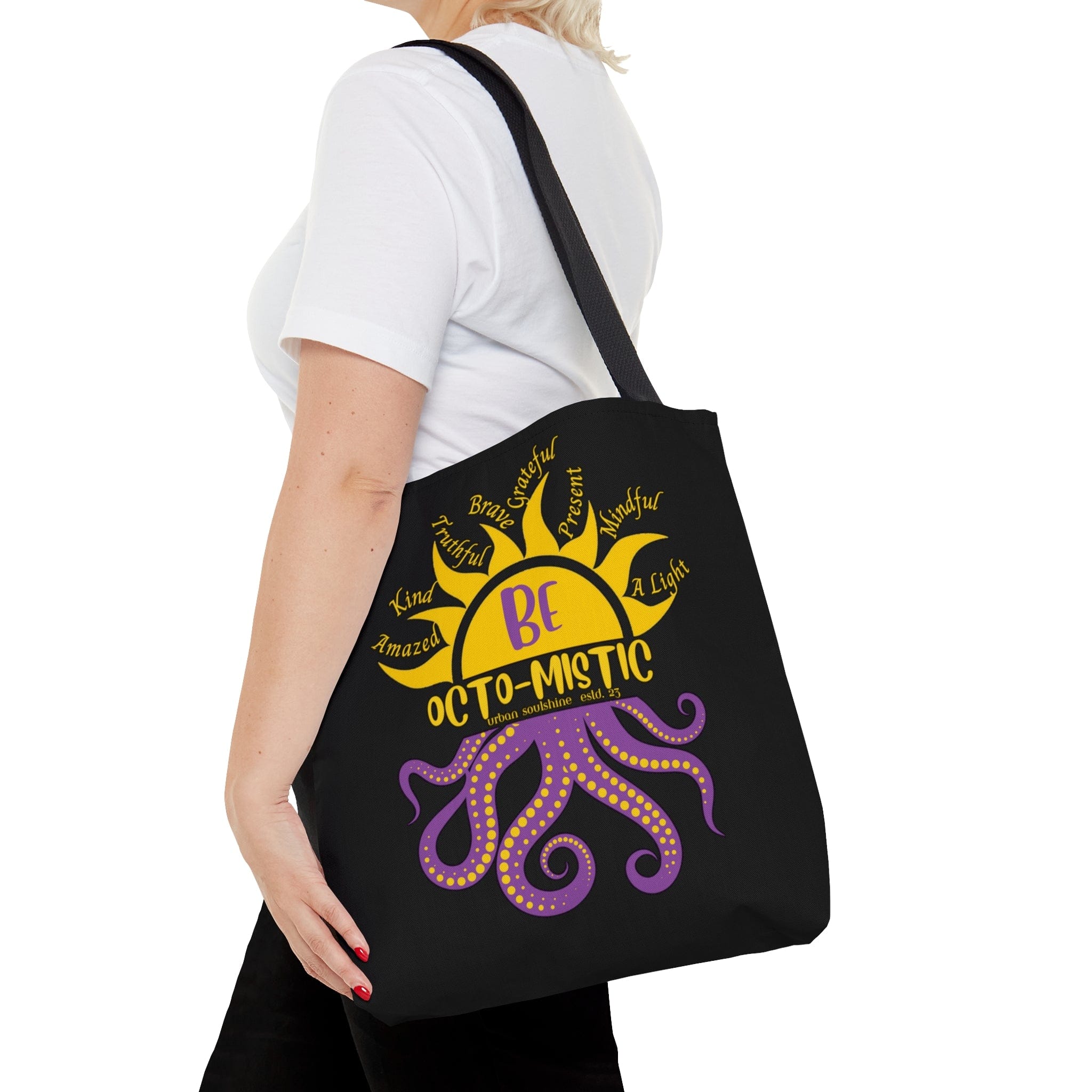 Urban SoulShine & co Bags Medium Rays To Be Octo-Mistic Inspirational Octopus Tote Bag