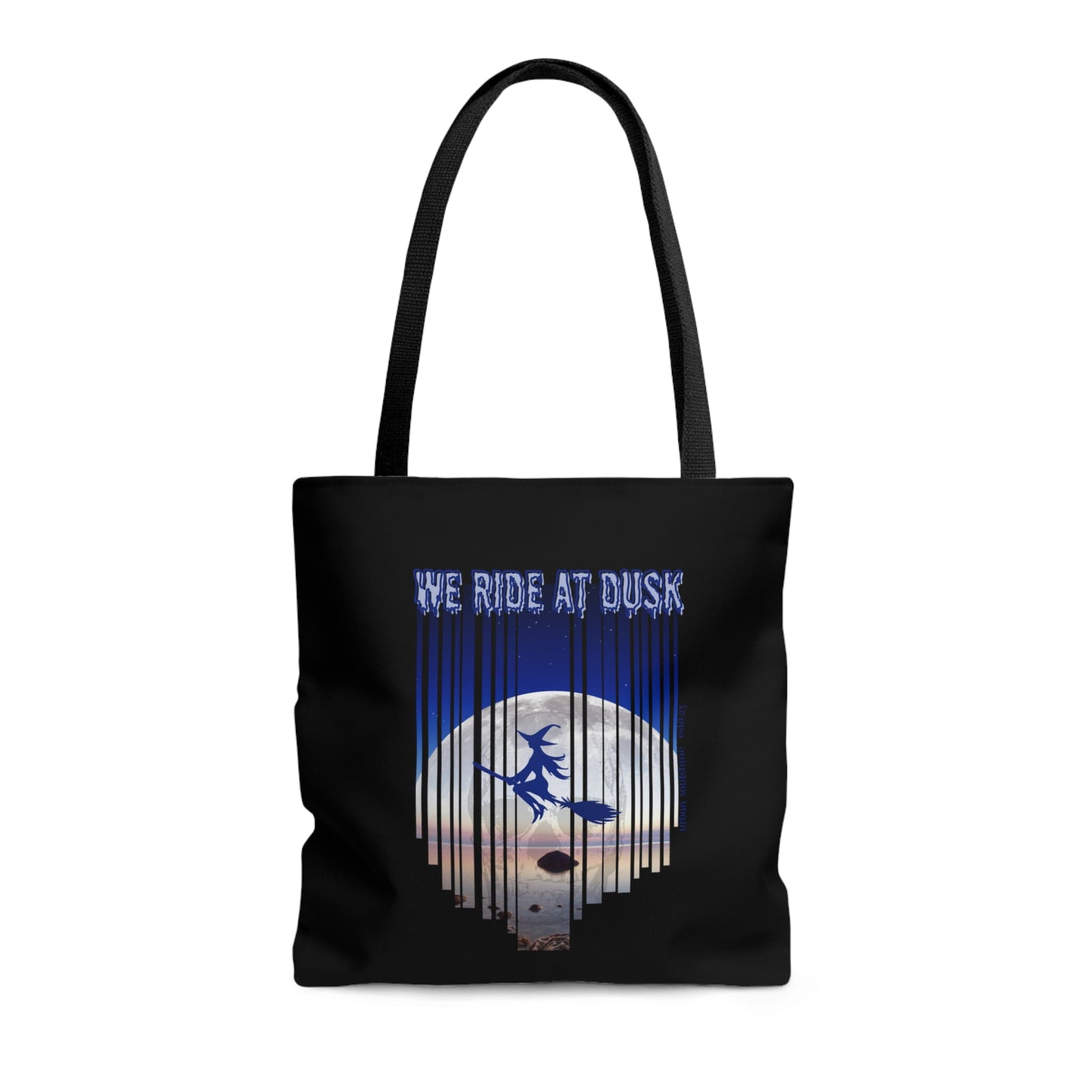 Urban SoulShine & co Bags Medium We Ride At Dusk Moonlight Witch Flight Halloween Tote (3 sizes)