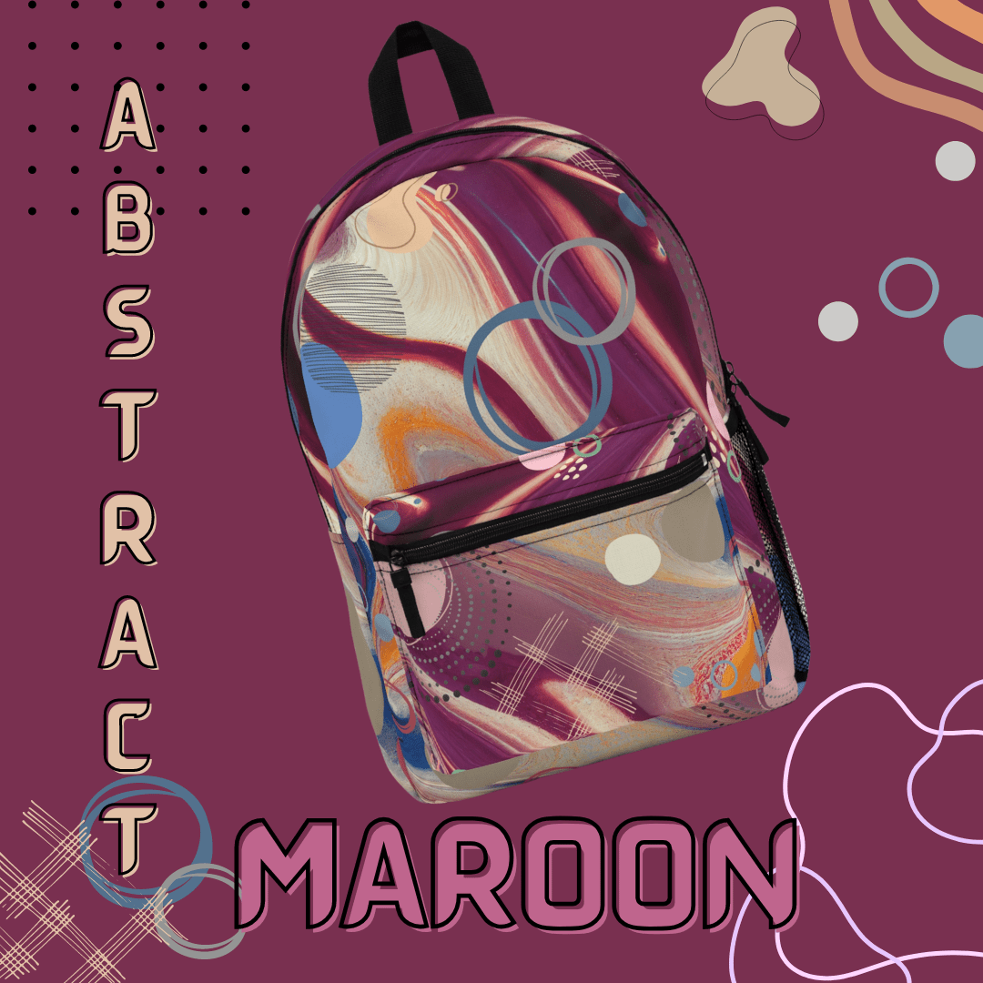 Urban SoulShine & co Bags One size Abstract Maroon Groovy Backpack